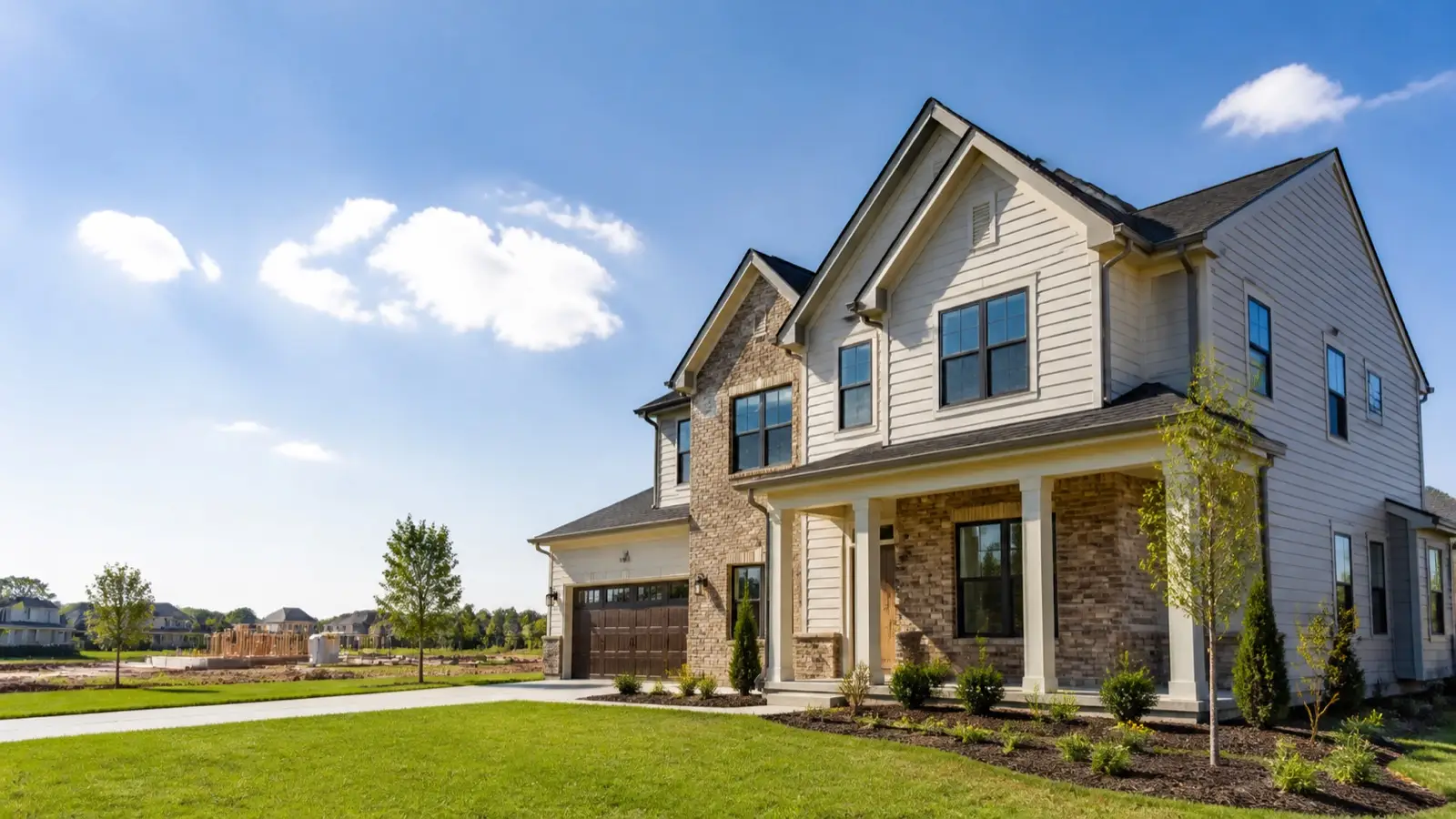 New construction home in a Central Ohio suburban community
